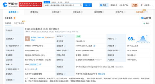 SK海力士系統集成電路公司大幅增資至14億美元，加速布局信息電子技術服務領域